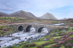 brücke Sligachan Bridge schottland ölbild haike espenhain
