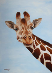 giraffe afrika �l auf leinwand haike espenhain
