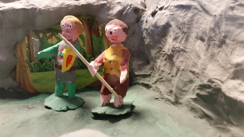 Heinrich und Johann in der Höhle